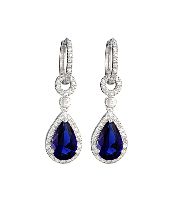 Hoop Earrings With Diamond Accents