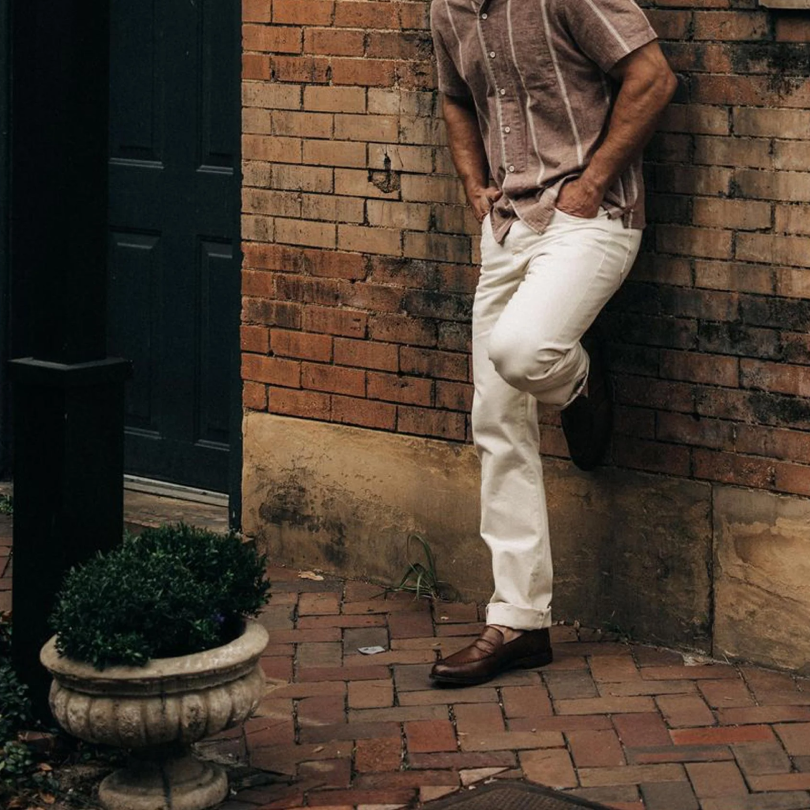 Classic-Fit Flat-Front Khaki Pants