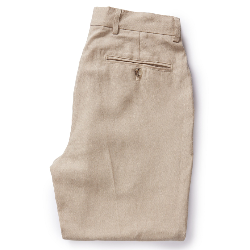Flat-Front Khaki Workwear Pants