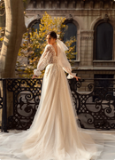 Dazzling Strapless Ball-Skirt Taffeta Wedding Gown