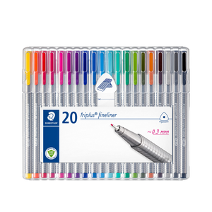 Staedtler Triplus Fineliner Pens, Set of 20