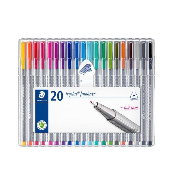 Staedtler Triplus Fineliner Pens, Set of 20