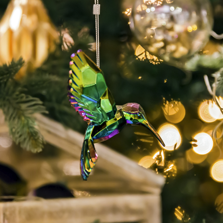 Spun Glass Hummingbird Ornament