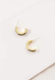 Hoop Earrings With Diamond Accents