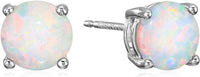 Round Birthstone Stud Earrings