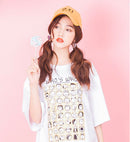 Emoji White Short Sleeve T-Shirt - Bearie Celebrate