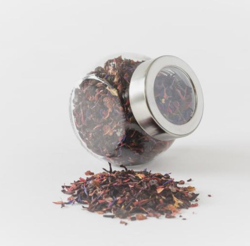 Red Loose Leaf Tea Jar