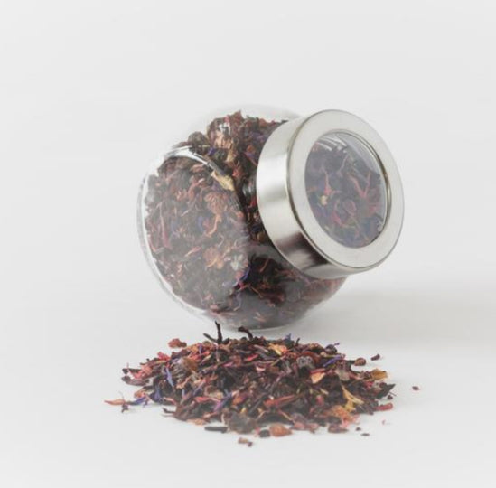 Red Loose Leaf Tea Jar
