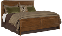 Wingback buttoned bed
