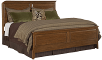 Wingback buttoned bed