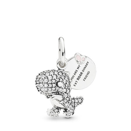 Pave Dinosaur Dangle Charm