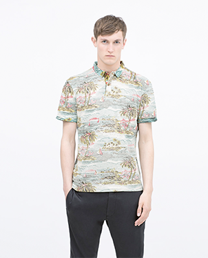 Printed Polo T-shirt