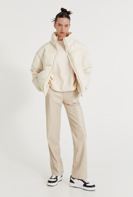 High rise tapered jeans