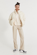 High rise tapered jeans