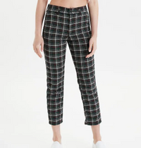 Plaid Super High Waisted  Pants