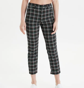 Plaid Super High Waisted  Pants