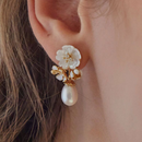 BoBo White Gold Vermeil Gemstone Flower Pendant Necklace