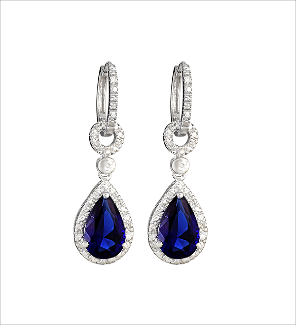Hoop Earrings With Diamond Accents