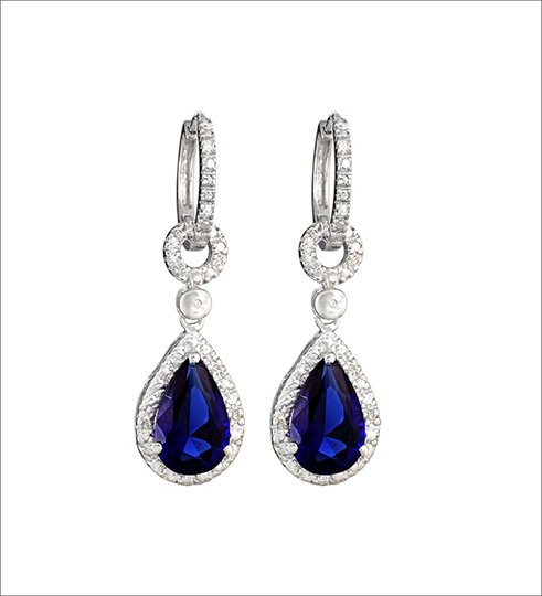 Hoop Earrings With Diamond Accents