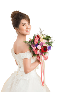 Lace Applique Strapless Wedding Dress