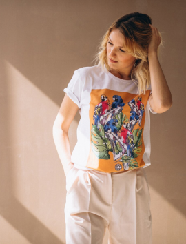 Patterned Cotton T-Shirt