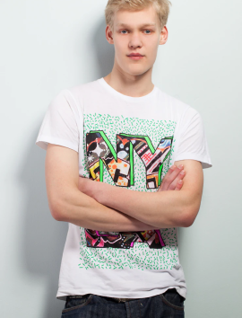 Patterned Cotton T-Shirt