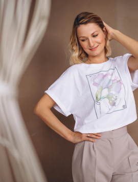 Cropped Cotton T-shirt