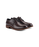 Burnished-Leather Oxford Shoes