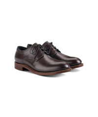 Burnished-Leather Oxford Shoes