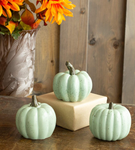 Green Resin Ceramic Pumpkin