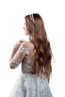 Lace Applique Strapless Wedding Dress