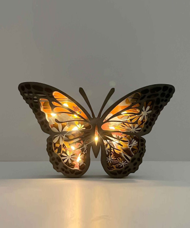 3D Wooden Decoration With Light